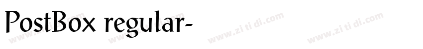 PostBox regular字体转换